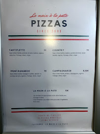 Pizzas à emporter La Main à la Pâte à Bruges (la carte)