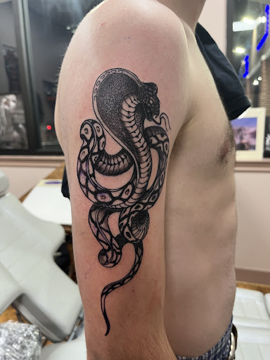 Explore coyote tattoo ideas, creative tattoo ideas in Copperas Cove, available at Flashover Ink Tattoo