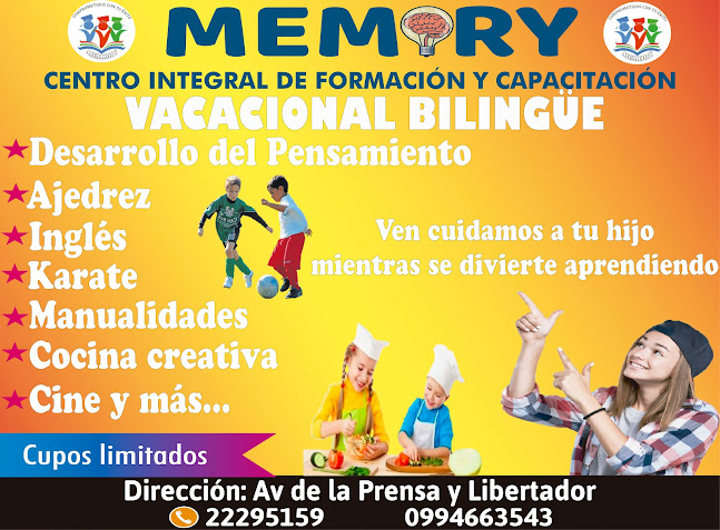 EVALUACIONES PSICOPEDAGÓGICAS, PREUNIVERSITARIO, TAREAS DIRIGIDAS, NIVELACIONES ACADÉMICAS CURSOS y CLASES DE INGLES. MEMORY - Psicólogo