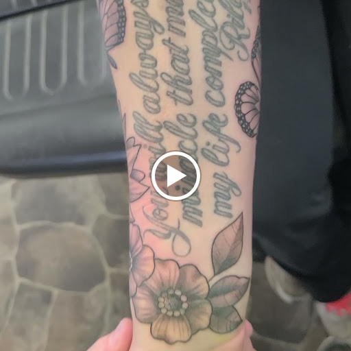 Explore maple leaf tattoo ideas, creative tattoo ideas in Stetsonville, available at Solace Ink Company LLC