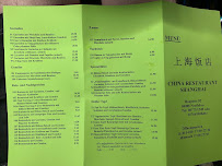 Menu du China-Restaurant Shanghai à Neufahrn in Niederbayern