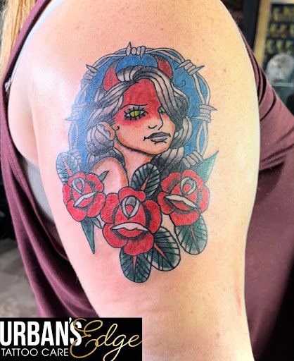 Explore cherry tattoo ideas, creative tattoo ideas in Sunbury, available at Knuckles & Needles Tattoo Parlor