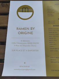 Restaurant japonais Ramen By Origine - Ahuy à Ahuy (la carte)