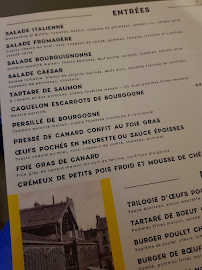 Restaurant français Au jardin des halles à Dijon (le menu)