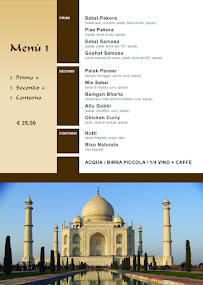 Menu / carte de Taj Mahal à Brescia