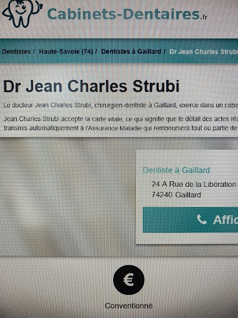 Strubi Jean-Charles dentiste à Gaillard (Haute-Savoie 74)