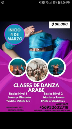 Cursos danza arabe en Valparaiso