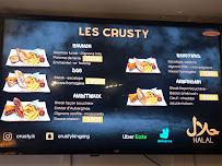 Restauration rapide Crusty King à Argenteuil (le menu)