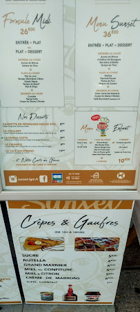 Menu / carte de Sunset-LGM - Restaurant la Grande Motte (34) à La Grande-Motte