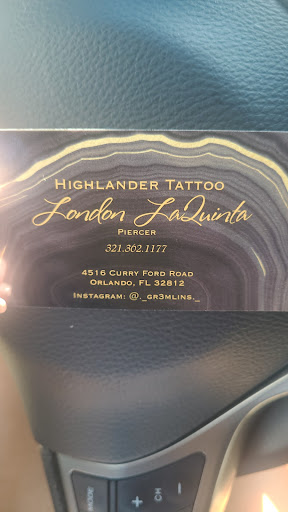 Tattoo Shop «Highlander Tattoo», reviews and photos, 4516 Curry Ford Rd, Orlando, FL 32812, USA