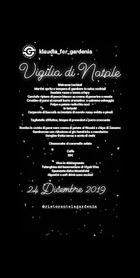 Menu du Ristorante Gardenia à Castel Gandolfo