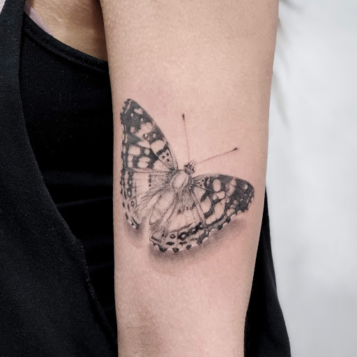 Explore inside arm tattoo ideas, creative tattoo ideas in Los Angeles, available at Ethos Art Haus Tattoo