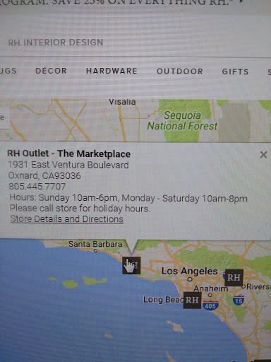 Interior Designer «Restoration Hardware Outlet», reviews and photos, 910 Camarillo Center Dr #844, Camarillo, CA 93010, USA