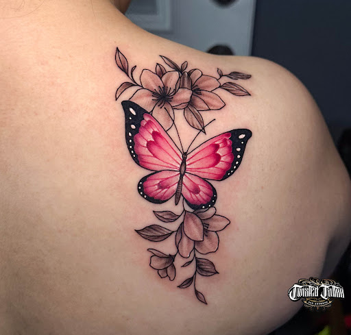 Explore to infinity and beyond tattoo ideas, creative tattoo ideas in San Antonio, available at Twisted Tattoo