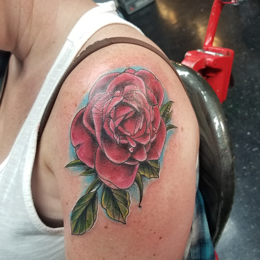 Explore patch tattoo ideas, creative tattoo ideas in Coeur D Alene, available at Inkworld Tattoo