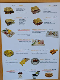 Menu du Vuliò à Rome