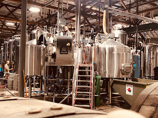 A row of beer taps