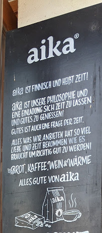 Aika - Brot, Kaffee, Wein und Wärme Friedrichshafen à Friedrichshafen menu