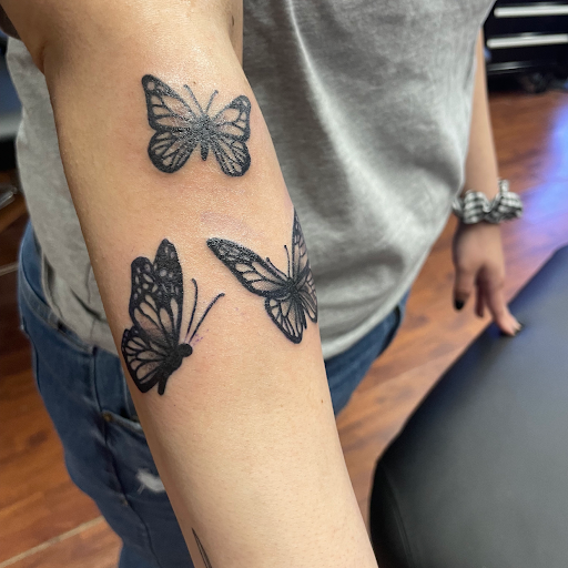 Explore inner arm tattoo ideas, creative tattoo ideas in Laredo, available at Horikawa Tattoo & Piercing Studios