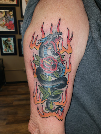 Explore stomach tattoo ideas male, creative tattoo ideas in Camp Hill, available at Black Thorn Gallery