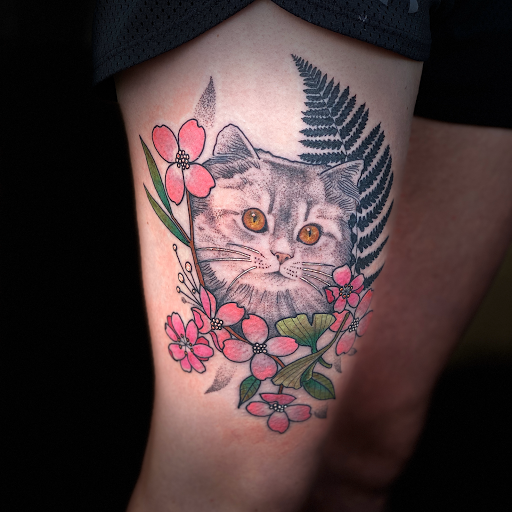 Explore star tattoo cover up ideas, creative tattoo ideas in Savannah, available at tattoos by delan