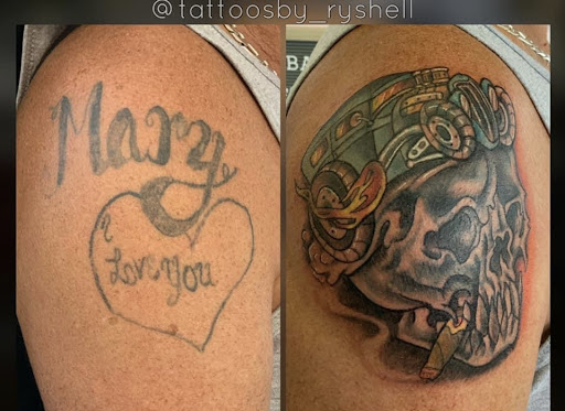 Explore scene tattoo ideas, creative tattoo ideas in Hayesville, available at The Upper Room Tat2 Parlor