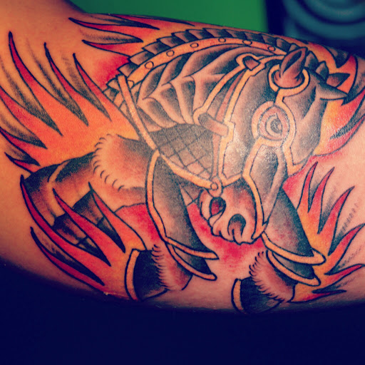 Explore snowboarding tattoo ideas, creative tattoo ideas in Washington, available at Fattys Tattoos & Piercings H Street