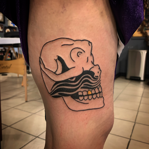 Explore stick and poke tattoos ideas, creative tattoo ideas in Tulsa, available at Electric Gnome Tattoo