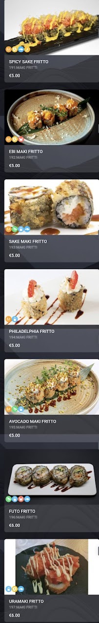 Carte du Yuna Fusion Restaurant - Sushi à Castiglione del Lago