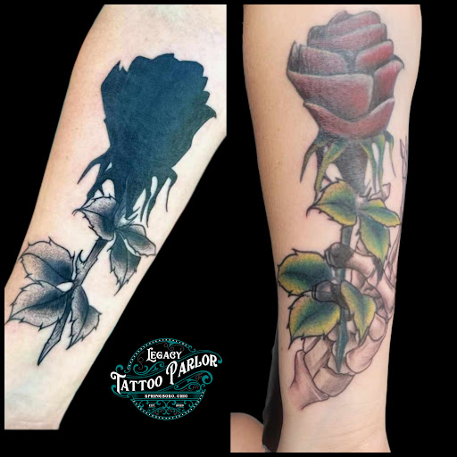 Explore bookish tattoo ideas, creative tattoo ideas in Springboro, available at Legacy Tattoo Parlor