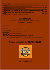 Menu / carte de Pizza Des Rosiers à Saint-Julien-les-Rosiers