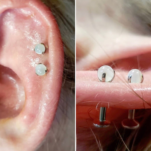 Explore sleeve skull tattoo ideas, creative tattoo ideas in Bloomington, available at Evil by the Needle Custom Tattoo and Piercing Studio