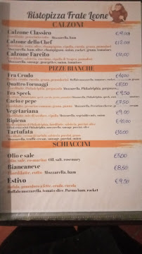 Menu du Frate leone à Manciano