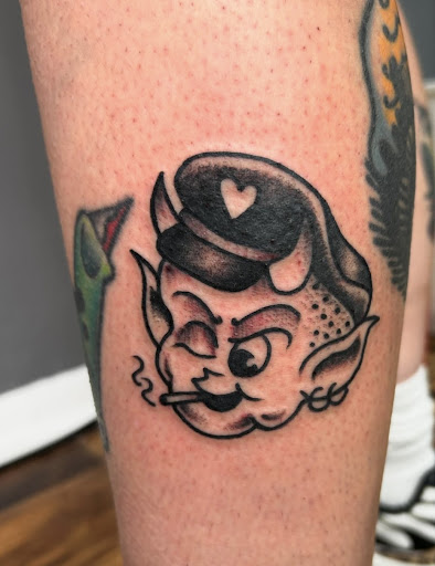 Explore biblical hellscape sleeve tattoo ideas, creative tattoo ideas in Baltimore, available at Rippd Canvas Tattoo Shop Artists Social Club