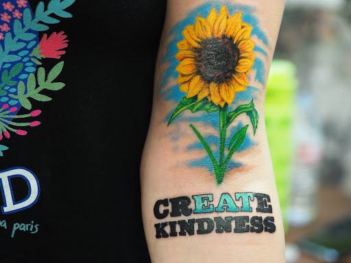 Explore massage therapist tattoo ideas, creative tattoo ideas in Springfield, available at Poke and a Rub art studio