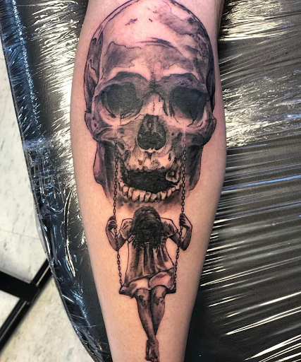 Explore arm flower tattoo ideas, creative tattoo ideas in Lakewood, available at War Horse Ink