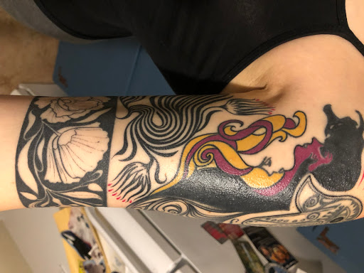 Explore chicano sleeve tattoo ideas, creative tattoo ideas in Glenside, available at Iron Will Tattoo Club