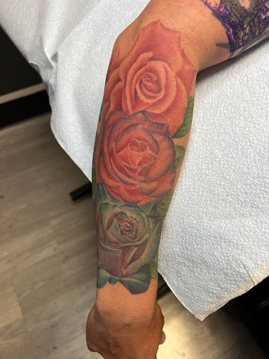 Explore gangster tattoo sleeve ideas, creative tattoo ideas in Norco, available at Live Canvas Tattoo Parlour