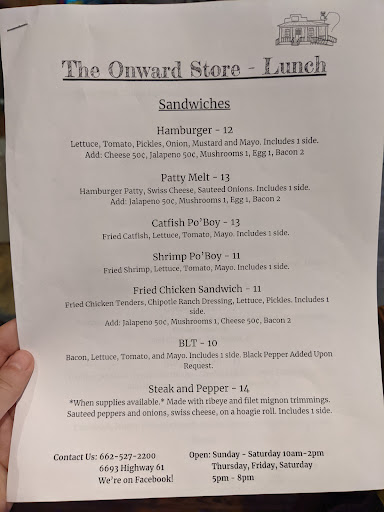 Restaurant «The Onward Store», reviews and photos, 6693 U.S Hwy 61, Rolling Fork, MS 39159, USA