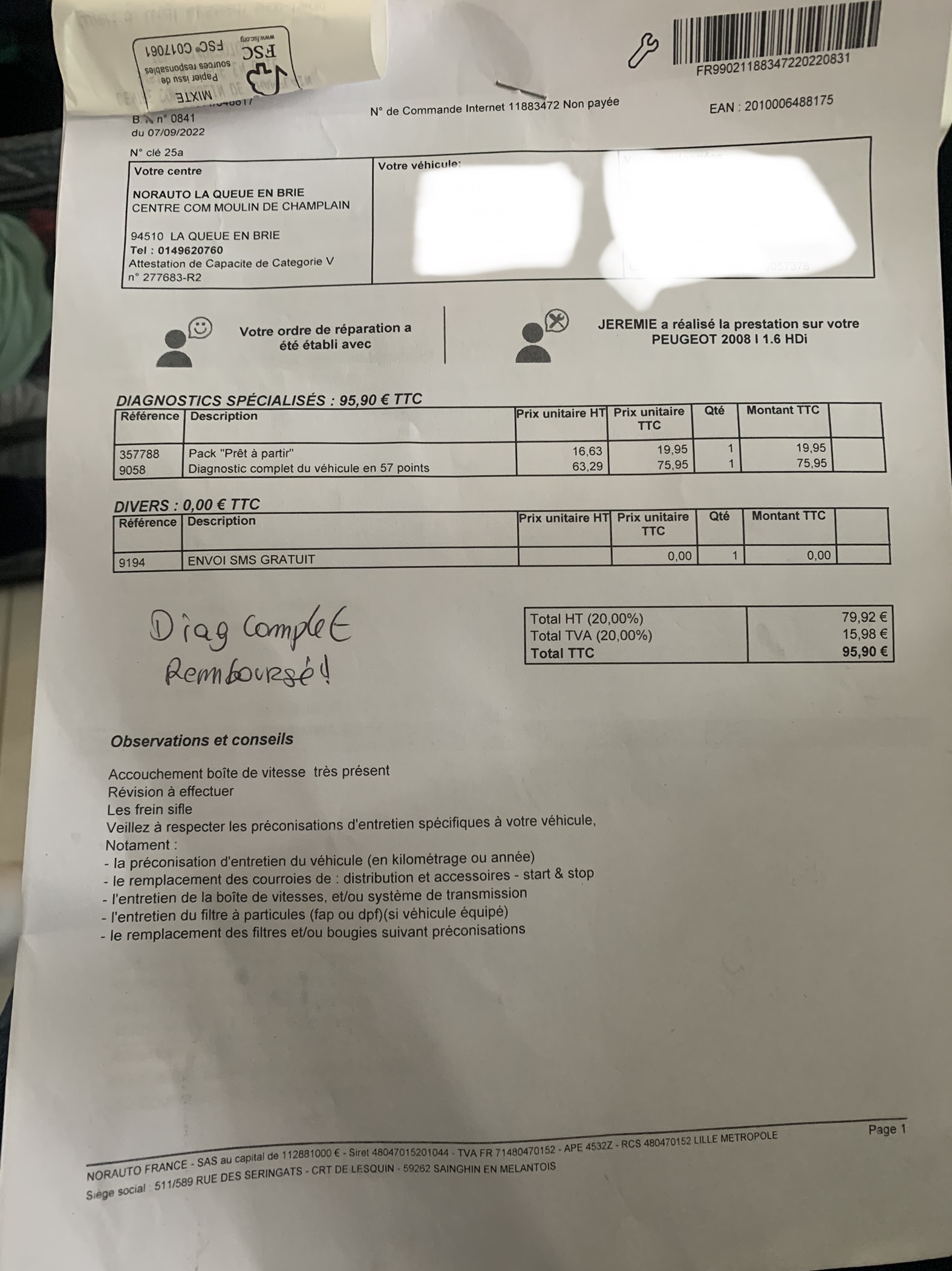 Photo n° 1 de l'avis de Yann.o fait le 10/09/2022 à 16:37