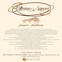 Pizzeria Officina dei Sapori à San Marco Argentano - menu / carte
