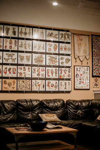 Explore male upper arm tattoo ideas, creative tattoo ideas in Charlottesville, available at Have Heart Tattoo