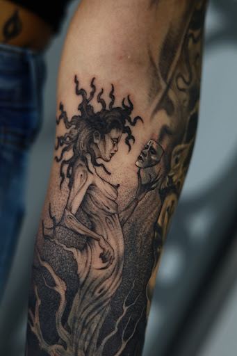 Explore triangle tattoo ideas, creative tattoo ideas in Southfield, available at Enki Tattoo