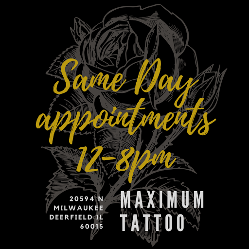 Tattoo Shop «Maximum Tattoo», reviews and photos, 20594 N Milwaukee Ave, Deerfield, IL 60015, USA