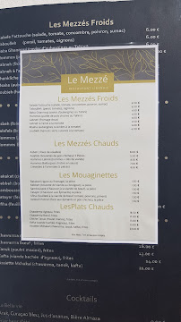 Restaurant libanais Le Mezzé à Saint-Pierre (le menu)