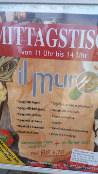 Restaurant italien Il Muro à Heidenheim (le menu)