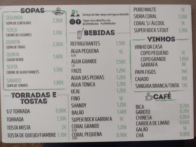 Café Helio's Bar Horário de abertura