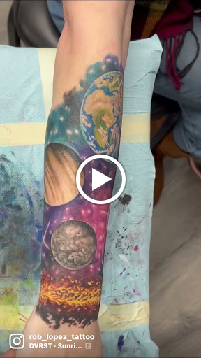 Explore tattoo on thigh ideas, creative tattoo ideas in Pittsburg, available at Delta Art & Tattoo