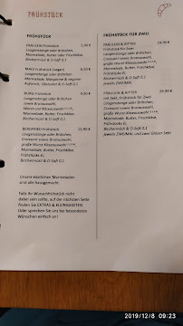 Menu / carte de BurgLiebe à Lörrach