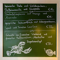 Menu / carte de Fischrestaurant Capitänshaus à Spiekeroog